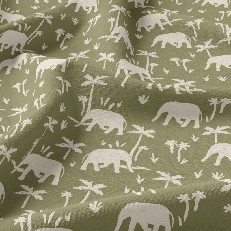 Printed Cotton NAMIBE Almond / Ecru